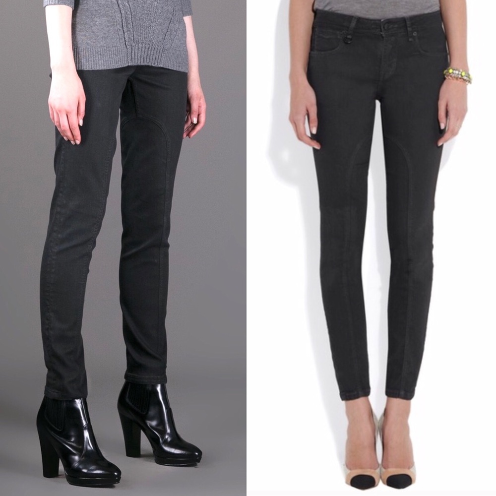 Burberry Brit Skinny Low Rise Charcoal Denim Jeans